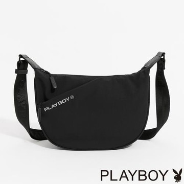 PLAYBOY - 斜背包  Grey Gleam系列 - 黑色