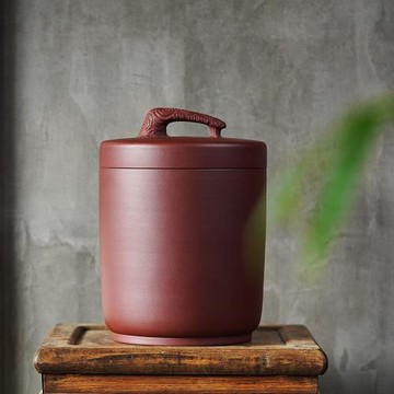 頤壺春高端紫砂紫砂茶葉罐大號普洱存儲罐7-10餅裝名師純手工茶倉