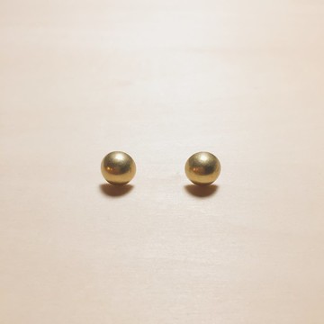 復古黃銅小丸子耳環