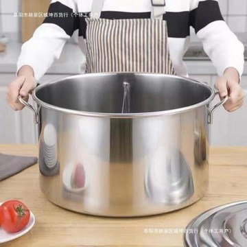 火鍋湯桶加厚不銹鋼商道鍋鍋分隔鴛鴦鍋鴛鴦鍋桶不銹鋼鴛鴦麻包郵