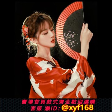 {可打統編 保固一年}和服女傳統改良版大仙鶴正裝日式和風寫真服裝神明少女攝影連衣裙