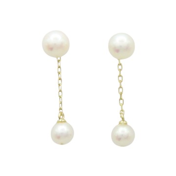 MIKIMOTO 御木本 18K黃金 珍珠 耳環 【二手名牌BRAND OFF】