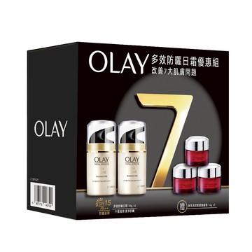 【OLAY 歐蕾】多元修護組合(日霜50gx2+緊緻霜x3)