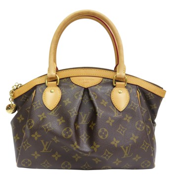 【二手名牌BRAND OFF】LOUIS VUITTON LV 路易威登棕色 原花 帆布 Tivoli PM 手提包 M40143