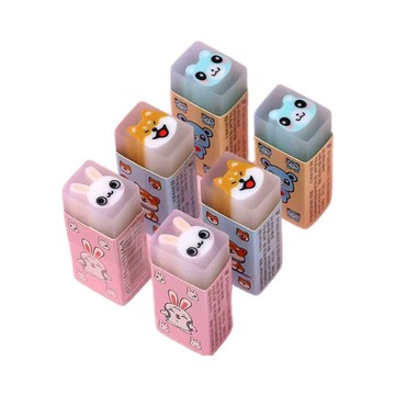 🚀台灣有貨💖免运💖卡通夹心橡皮擦 儿童无屑可切橡皮小学生绘画铅笔擦创意水果文具