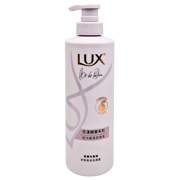 LUX 麗仕 花漾調香系列 柔順洗髮精 恬淡藍風鈴香氛  含4D玻尿酸  72小時持久香氛  針對乾枯毛燥髮  470g  1瓶