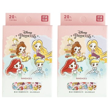 ONEDER 旺達棉品 迪士尼公主系列 貼繃 PROK01  7.2 x 1.9cm  20個  2盒
