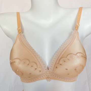 茉娜精緻手工內衣-台灣製造-No.0363/銀髮族內衣/阿嬤內衣/無鋼圈內衣/傳統內衣/全罩內衣/A罩杯/膚色/粉色