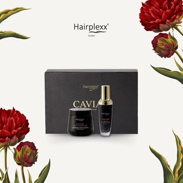 杜拜 Hairplexx 輕奢黑曜魚子兩件組