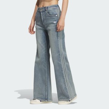 【adidas 愛迪達】 CNY 水洗喇叭褲 女 - Originals KT3173