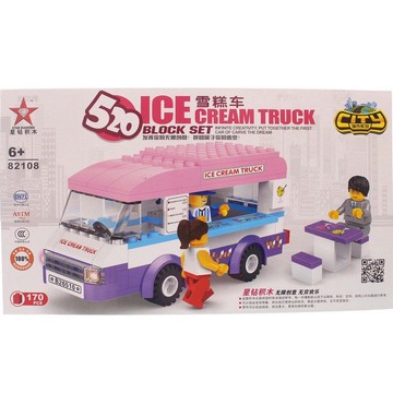 星鑽積木 82108 雪糕車積木 約170片入/一盒入(促400) 城市系列-跟樂高一樣好玩 可與樂高混拼裝-佳【APP滿額下單10%點數(單一帳號最高1000點)】4/30止