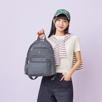 (莫蘭迪灰附胸扣)必buy寬側袋旅行休閒後背包03531A