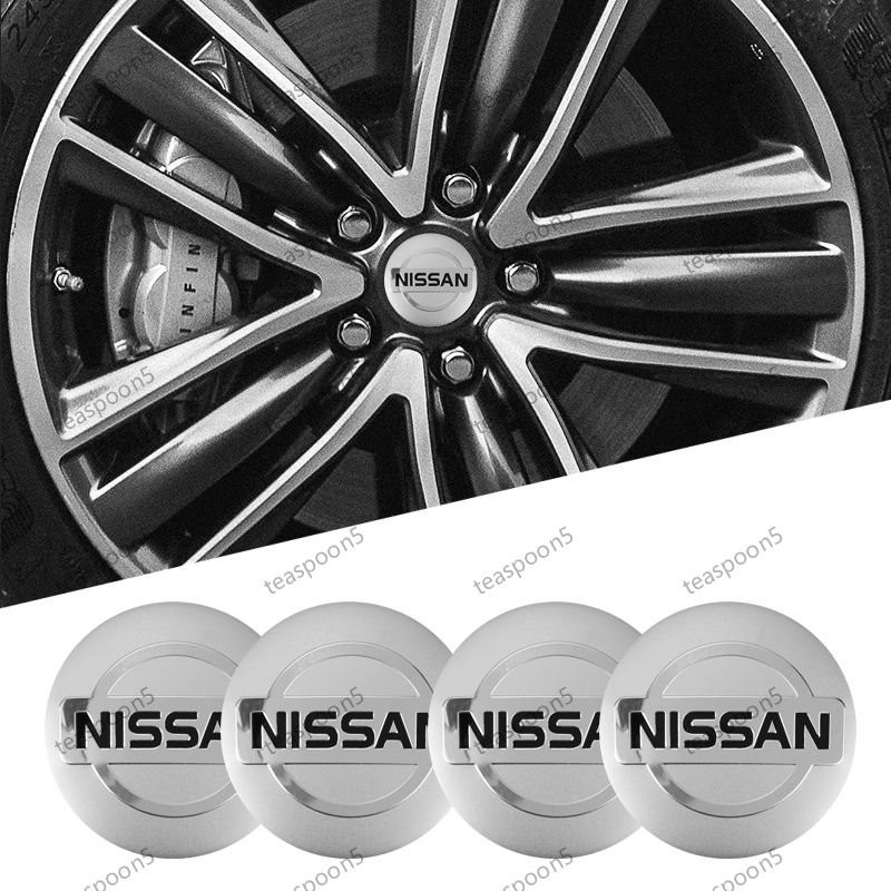 日産 NISSAN ホイールキャップステッカー センターバッジ シール シルバー 56mm 4枚 通販 LINEポイント最大1.0%GET |  LINEショッピング