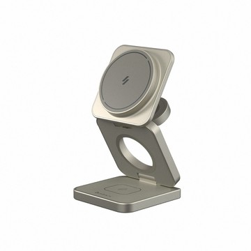 【亞果元素】Mag 3 25W 折疊式三合一無線充電座 鈦