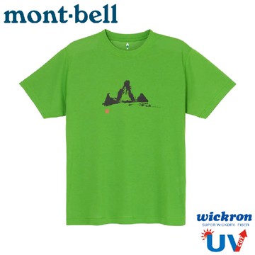 【Mont-Bell 日本 WIC.T MOUNTAIN 墨山短袖排T恤《綠》】1114741/排汗衫/運動衣