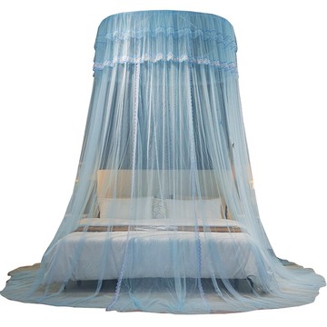 家用蚊帳 圓頂蚊帳吊頂1.8米1.5m床2家用雙人公主風單人加密免安裝吸頂落地『XY10888』