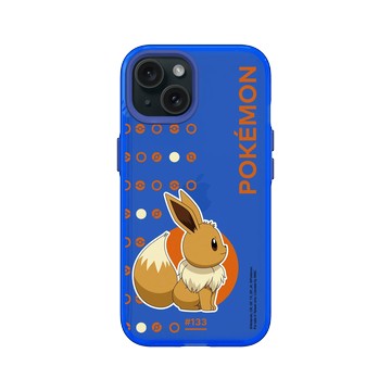 iPhone 15 Clear 激光藍 - 寶可夢 Pokemon - 印花系列-伊布