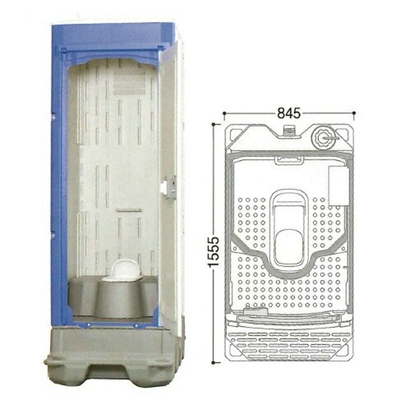 ポイント15倍】【直送品】 ハマネツ 仮設トイレ (非水洗) TU-iX (1522100) 《兼用和式タイプ》【受注生産】 【大型】  LINEショッピング