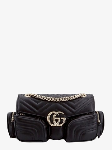 Matelassé leather shoulder bag with multipockets detail - GUCCI - gender_Woman