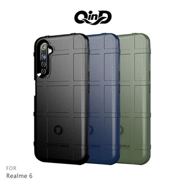 QinD Realme 6 戰術護盾保護套 背殼 軟殼 TPU套 手機殼【APP賺6%點數 領券最高折500】