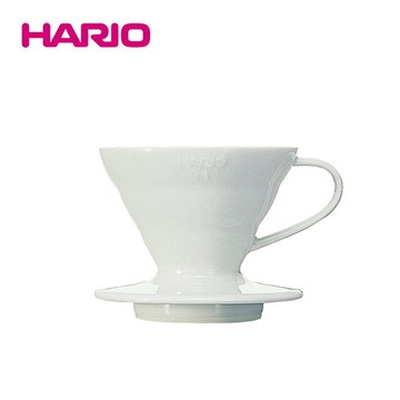 《HARIO》HARIO V60磁石濾杯01白色 VDC-01W 1-2杯份 贈HARIO 無漂白01濾紙40張一盒