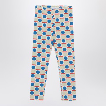 Leggings with multicolour geometric pattern