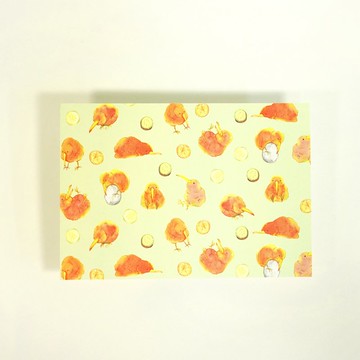 【Kiwi Bird】奇異鳥 水彩插畫 花樣明信片 可愛 奇異果 雀仔