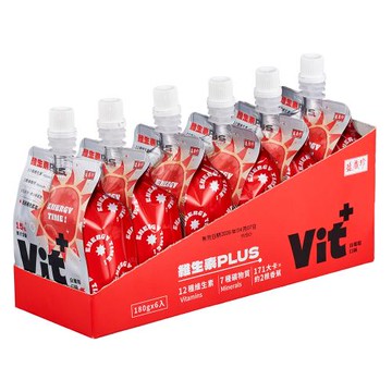 【盛香珍】EnergyTime機能凍飲Vitamin PLUS(白葡萄口味)180gX6包入/盒