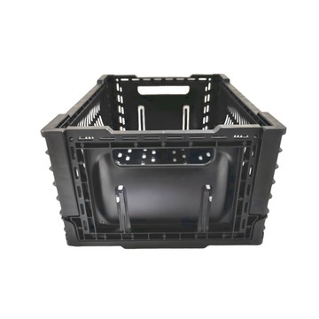 SLOWER 折疊收納籃 PP聚丙烯材質 5L容量  S(30 x 20 x 4~12.2cm)  黑色  1個