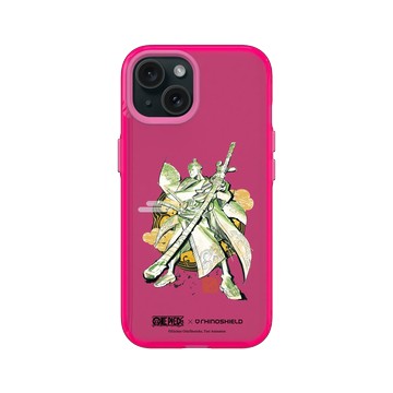 iPhone 15 Clear 粉漾桃 - 航海王 One Piece - 和之國系列-索隆 武士