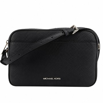 Michael Kors Jet Set皮革相機斜背包-大/黑/真品平輸