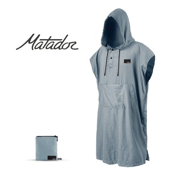【Matador 鬥牛士】NanoDry Packable Towel Poncho 便攜速乾毛巾衣 - 內斂藍/沙灘/折疊/毛巾/隨身/衝浪/收納/快乾/海灘