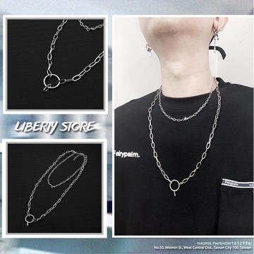 雙層項鍊 不銹鋼項鏈 簡約百搭風格 中性飾品配件 基礎鍊條頸鍊 高級感 快速出貨 KENTA