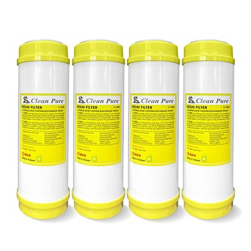 (4支入)clean pure 10英吋標準型離子交換樹脂濾心 台灣製造 sgs認證 抑制水垢