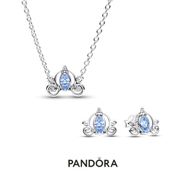 [客製化卡片]【Pandora官方直營】迪士尼《仙履奇緣》南瓜馬車造型項鏈/耳環