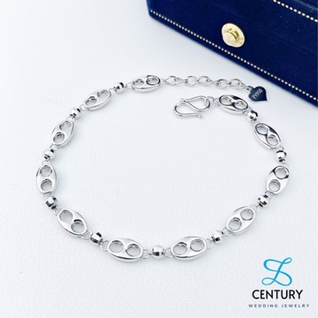 【世紀白金】Pt950鉑金手鍊 白金豬鼻子圓珠手鍊