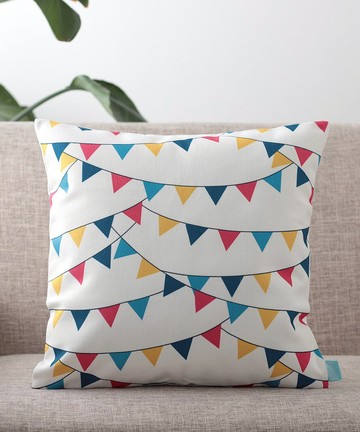 Jubilee天然亞麻抱枕套 與設計師Jessica Hogarth合作 彩色旗款