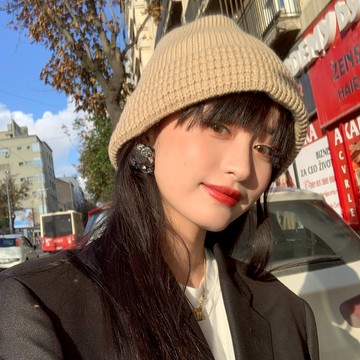 韓版網紅同款針織毛線帽子女秋冬日系復古百搭純色水桶帽盆帽保暖1入