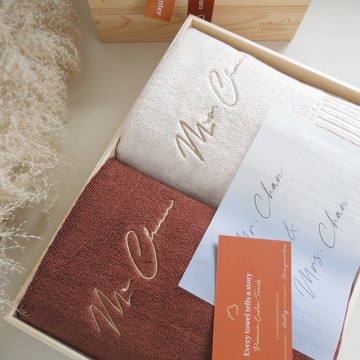 【香港毛巾品牌】客製化繡名毛巾 方巾 面巾 浴巾 100%美國棉製造