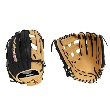 MIZUNO 棒球手套-右投-壘球 壘手  右投 美津濃 313244-R 黑棕紅黃