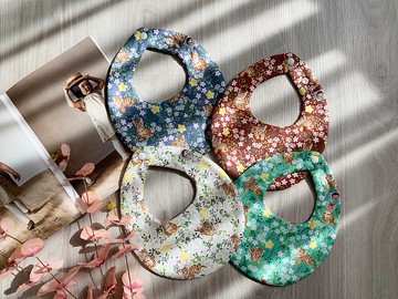 花叢老虎 圍兜兜 口水巾 彌月禮