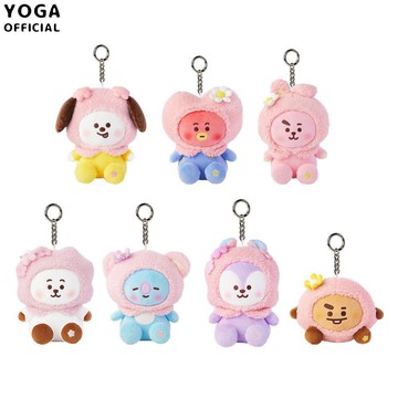 ✨臺灣出貨✨韓國BT21 櫻花系列 毛絨玩偶公仔 可愛卡通 BTS包掛飾 生日禮物 超萌公仔 書包掛飾 掛件 偶像周邊