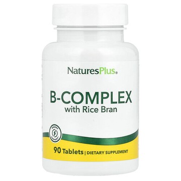 NaturesPlus, 複合維生素B，含有米糠，90 片