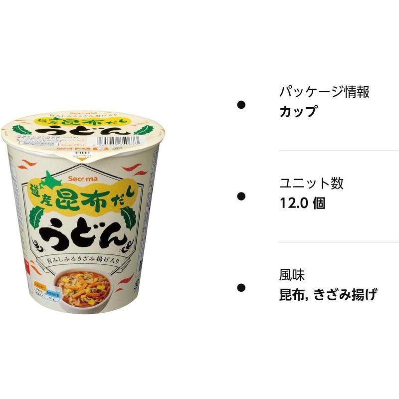 セイコーマート 道産昆布だし うどん 12個入 カップ麺