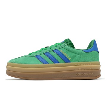 adidas 休閒鞋 Gazelle Bold W 女鞋 綠 藍 厚底 增高 拼接 復古 麂皮 愛迪達 IE1370