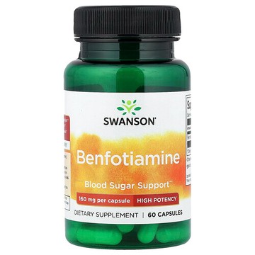 Swanson Vitamins, 苯磷硫胺，優效，160 毫克，60 粒膠囊