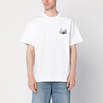 White T-shirt with hammer print