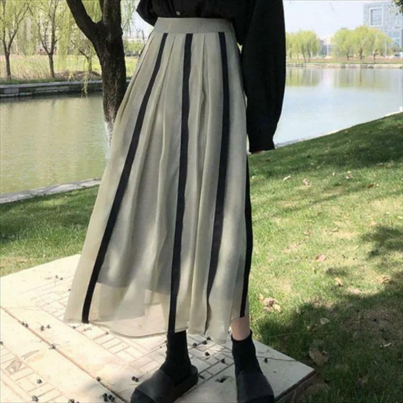 Natural Coutureストライプ柄 フレアスカート ロングスカート | www
