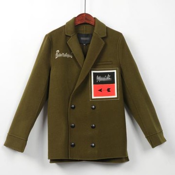 瑪系列  時尚韓范減齡短款毛呢外套羊毛雙面呢大衣女士