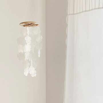 預製|非洲櫻花麵包-白|貝殼風鈴手機 |#0-403-2